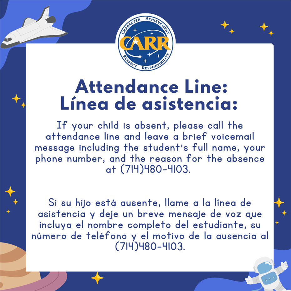 carr intermediate attendance line report your childs absence